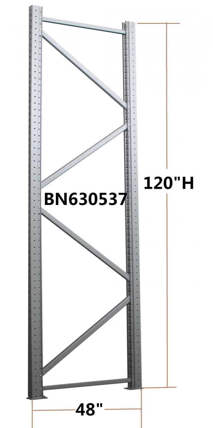 상업적인 강철 저장 선반 놀이쇠는 4개 * 10 피트 강직한 구조를 연결합니다