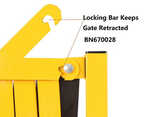금속 팽창할 수 있는 장벽 문, 피마자를 가진 휴대용 접히는 안전 장벽